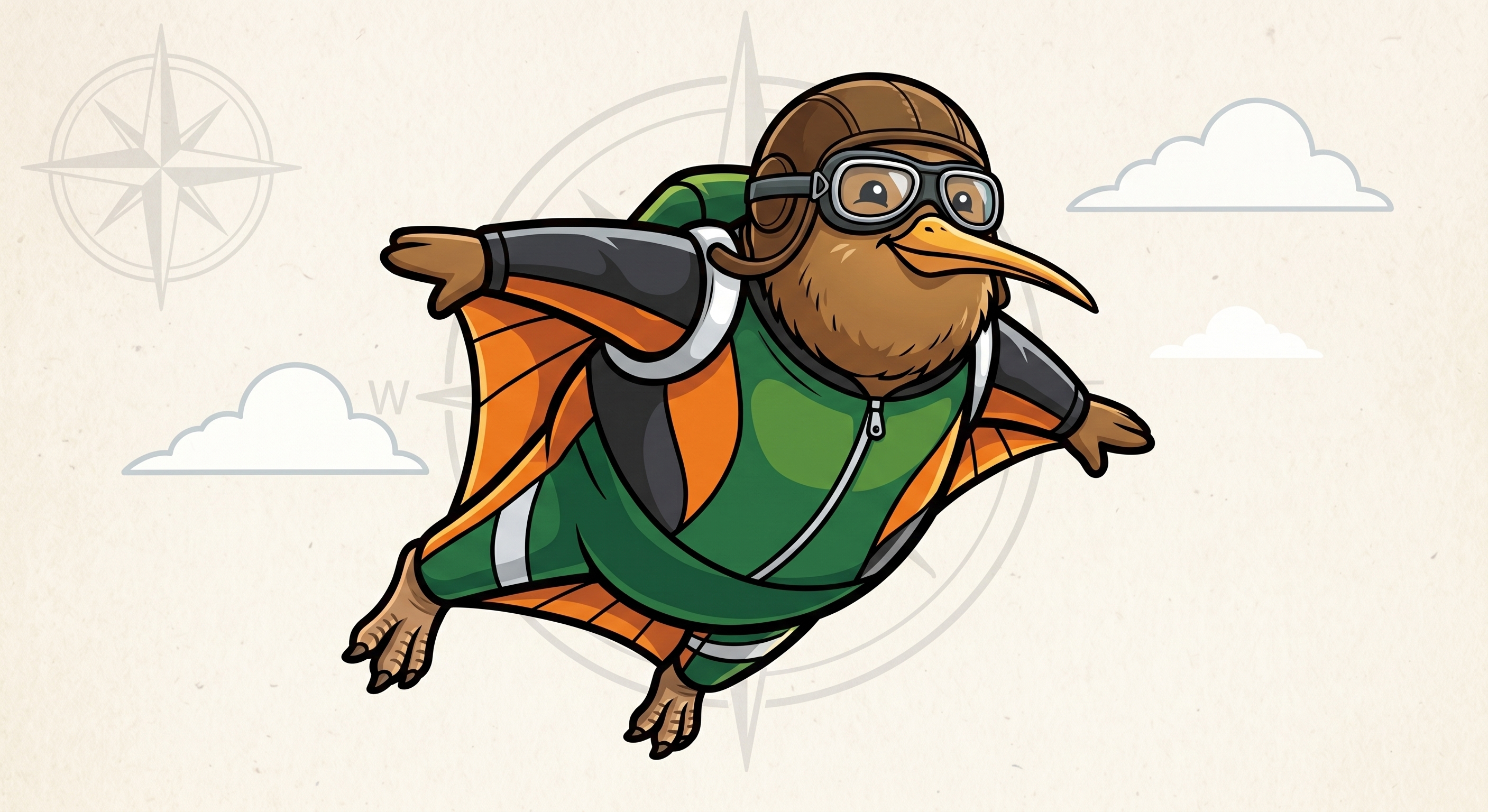 Captain K im Wingsuit